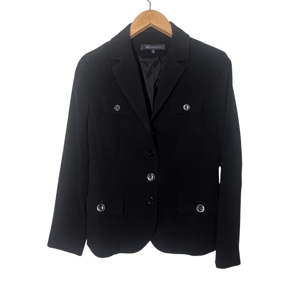 AK Anne Klein Blazer Black Women’s Sz 6 Business Casual Office NEW